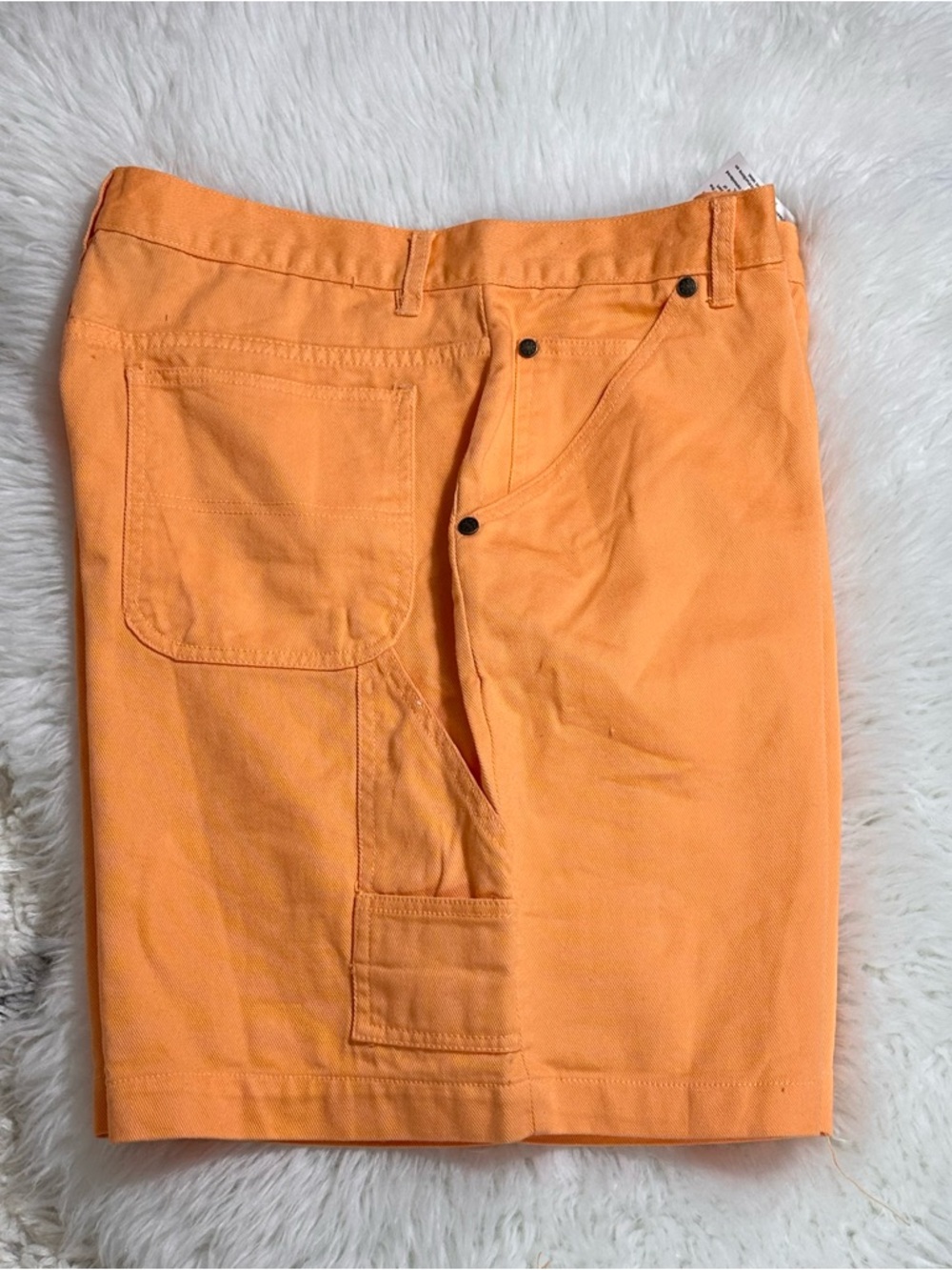 Casual Orange Cargo Skort with Utility Pockets